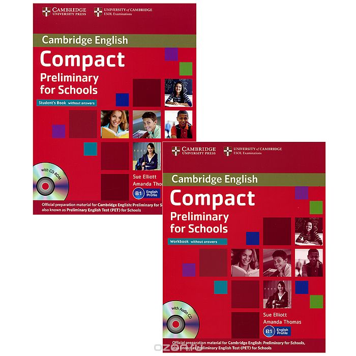 Скачать книгу "Compact Preliminary for Schools Student's Pack (комплект из 2 книг + 2 CD-ROM)"