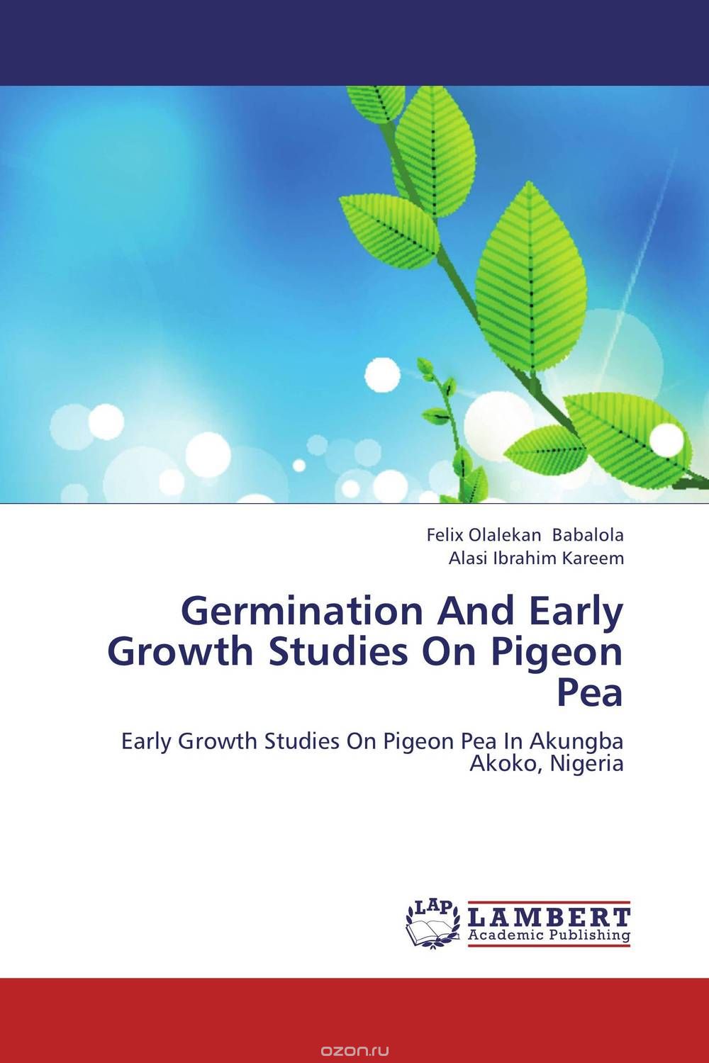 Скачать книгу "Germination And Early Growth Studies On Pigeon Pea"